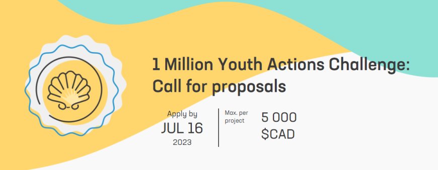 1 Million Youth Action Challenge (Up to $5,000 CAD funding)