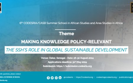 6th CODESRIA/CASB Summer School in African Studies And Area Studies in Africa