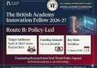 Call for Applications: British Academy Innovation Fellowships 2026–27 (Route B: Policy-Led)