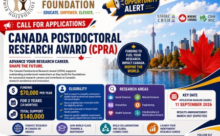 Call for Applications: Canada Postdoctoral Research Award (CPRA) 2026