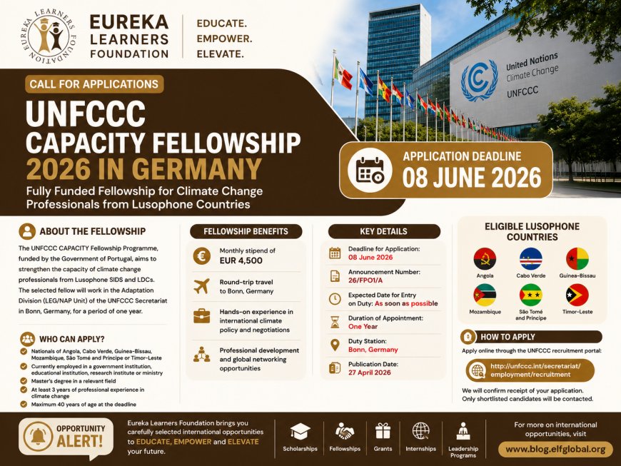 UNFCCC CAPACITY Fellowship 2026 in Germany (EUR 4,500 Monthly Stipend)