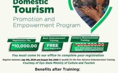 Oyo State Launches Domestic Tourism Promotion and Empowerment Programme for Aspiring Tourism Professionals