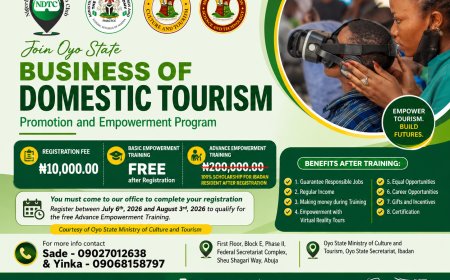 Oyo State Launches Domestic Tourism Promotion and Empowerment Programme for Aspiring Tourism Professionals