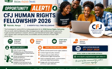 Apply for the CFJ Human Rights Fellowship 2026 in Nairobi, Kenya