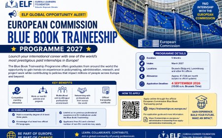 European Commission Blue Book Traineeship Programme 2027: Apply for a Prestigious Paid Internship with the European Commission