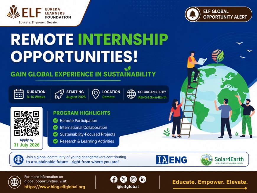 Remote Sustainability Internship 2026: Join IAENG & Solar4Earth for a Global Virtual Internship Experience